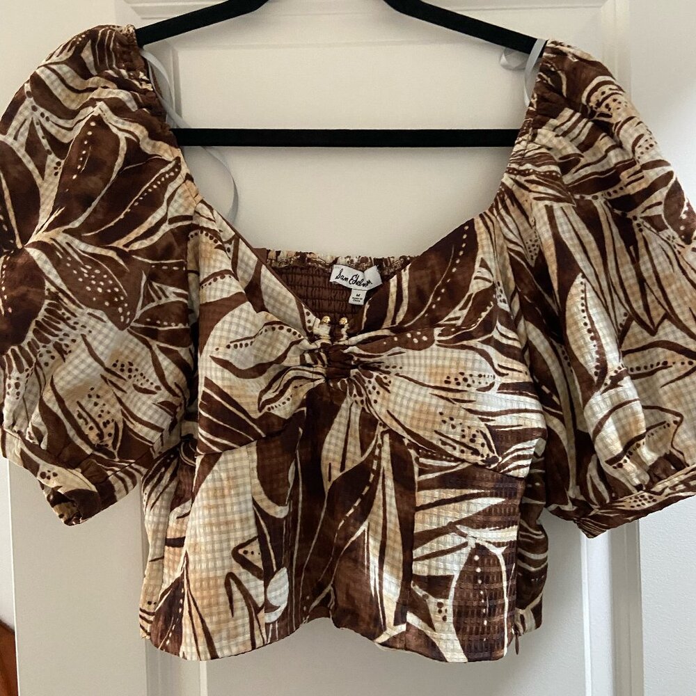 sam edelman brown patterned top